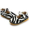 Zebra Printing Chaussures pour bébés Squeaky Shoes